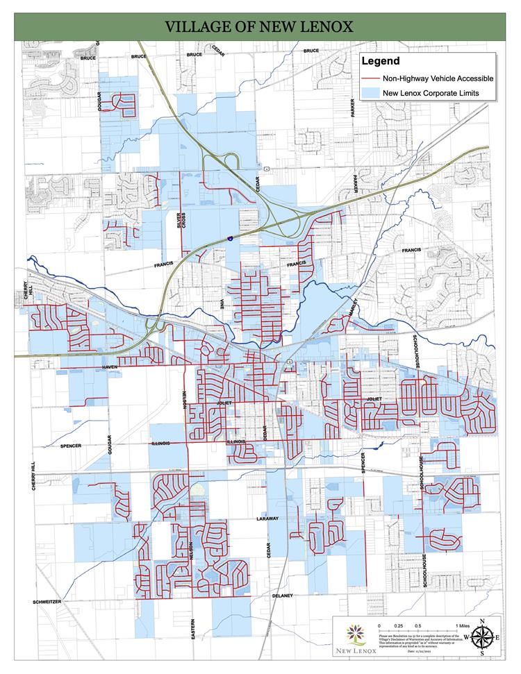 Golf Cart Non-Highway Map