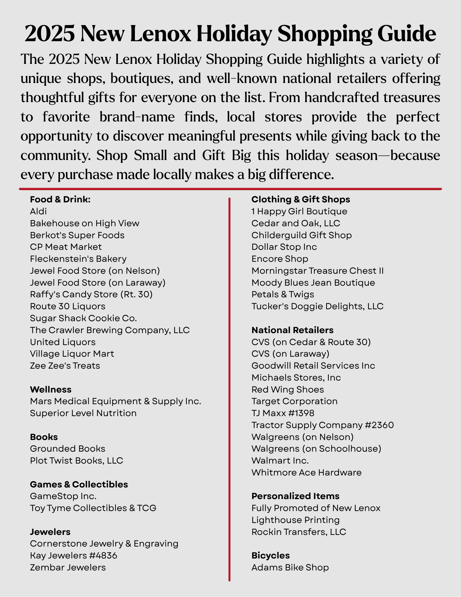 Holiday Shopping Guide Brouchure